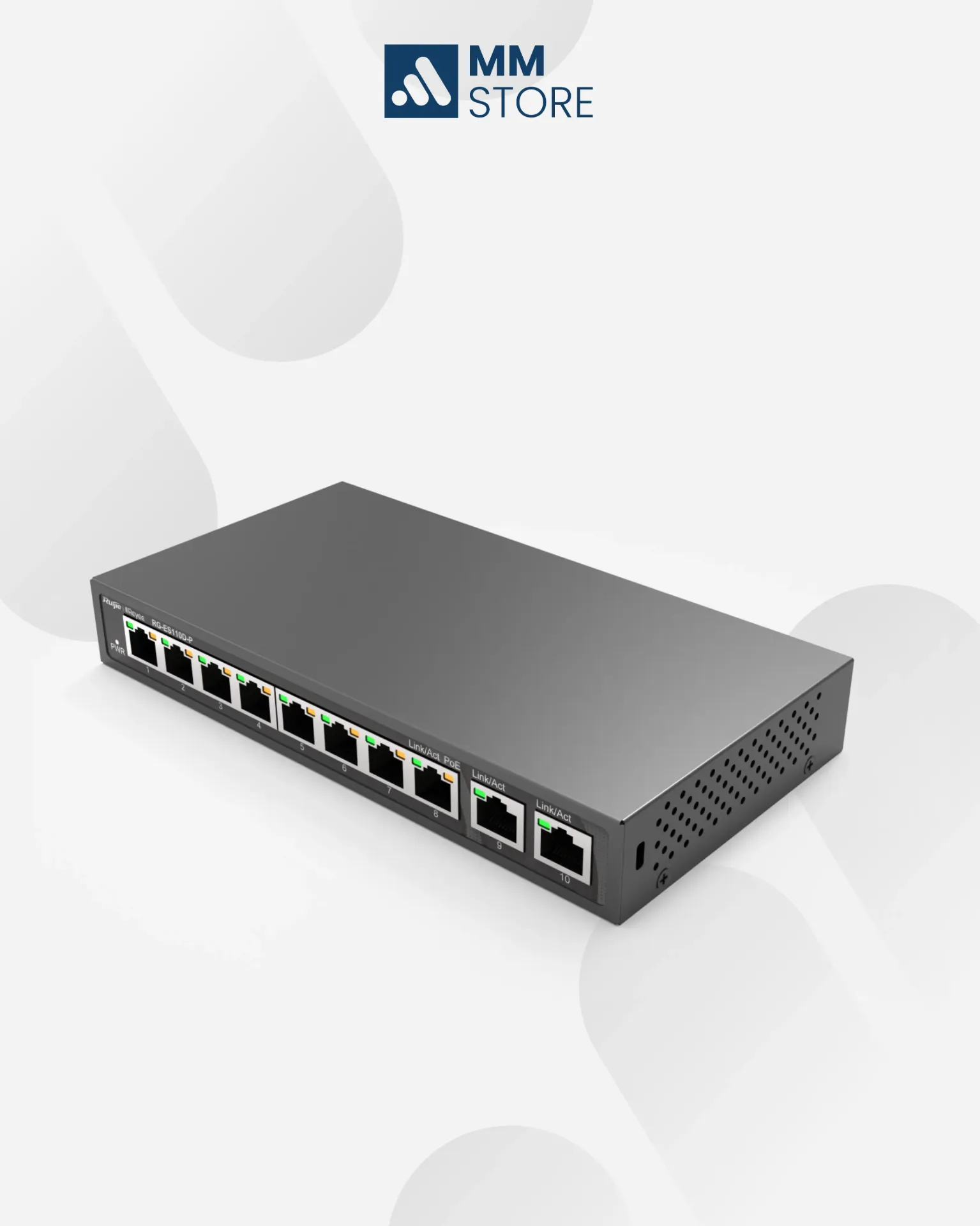 RG-ES110D-P, 8-port 10/100Mbps Desktop Unmanaged Switch