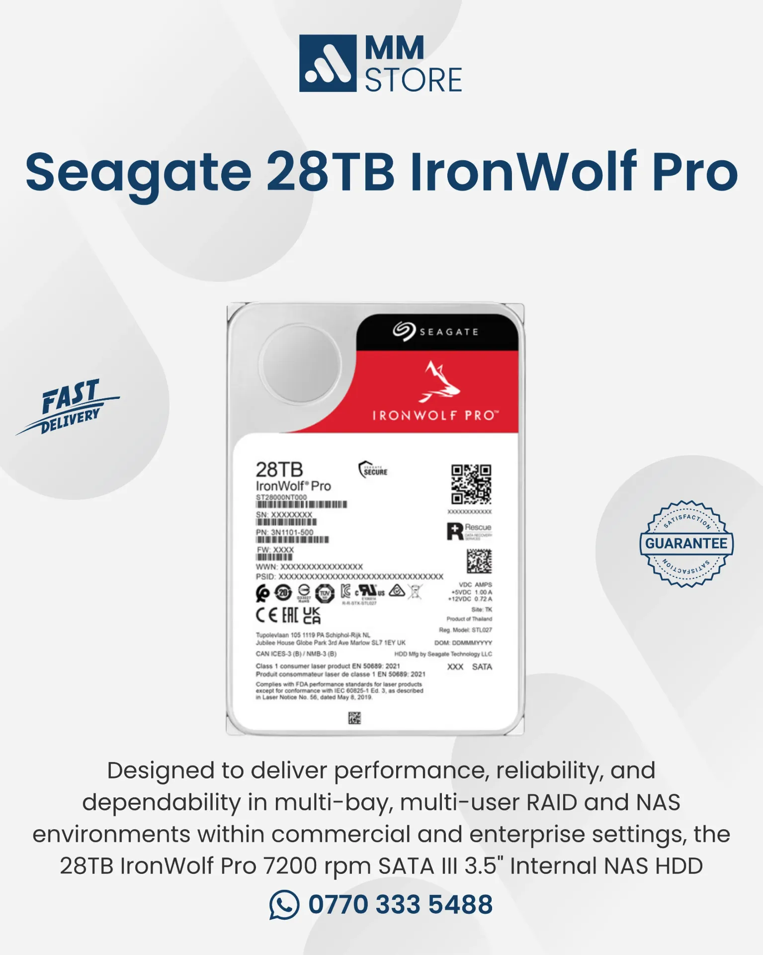 Seagate 28TB IronWolf Pro