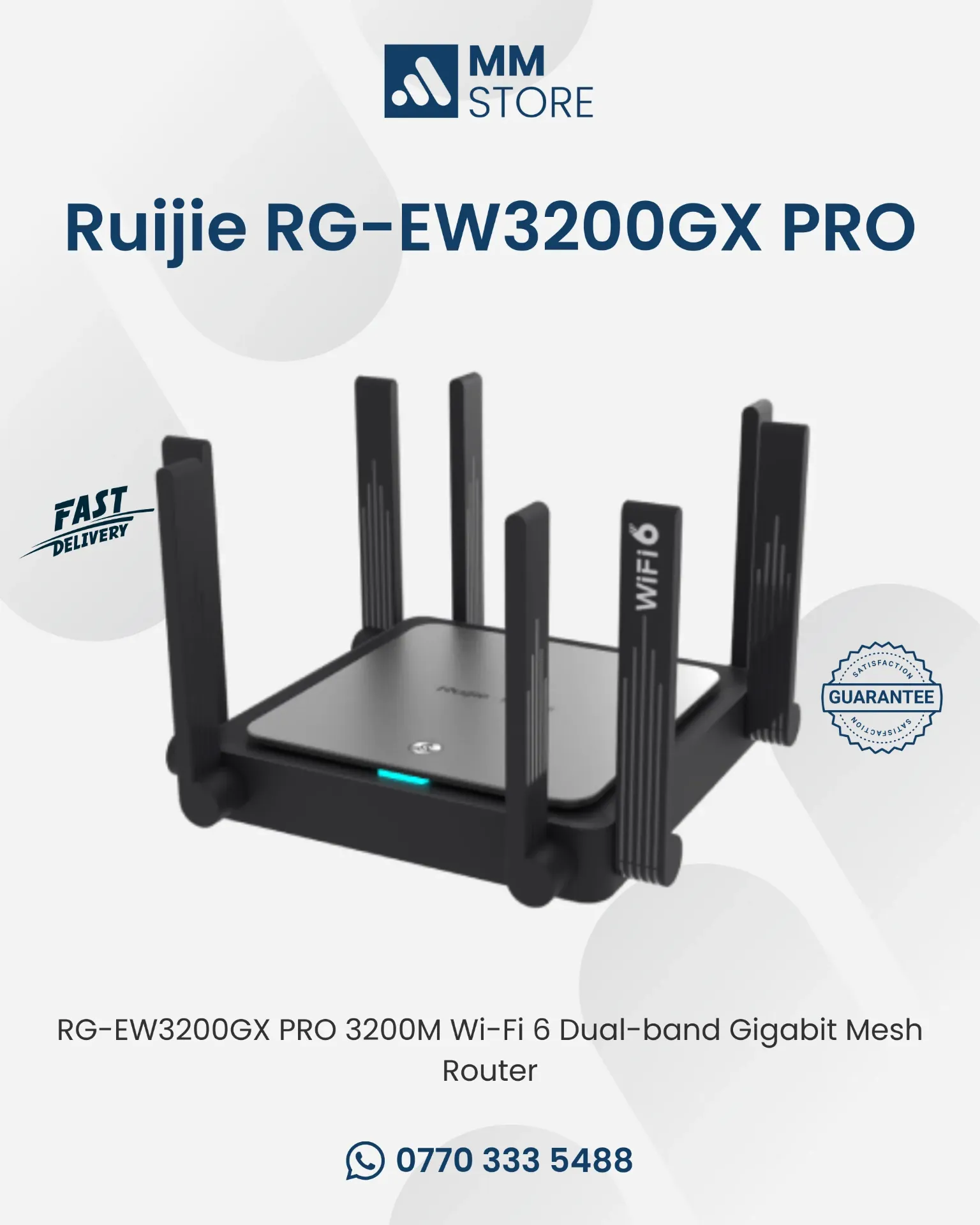 RG-EW3200GX PRO 3200M Wi-Fi 6 Dual-band Gigabit Mesh Router