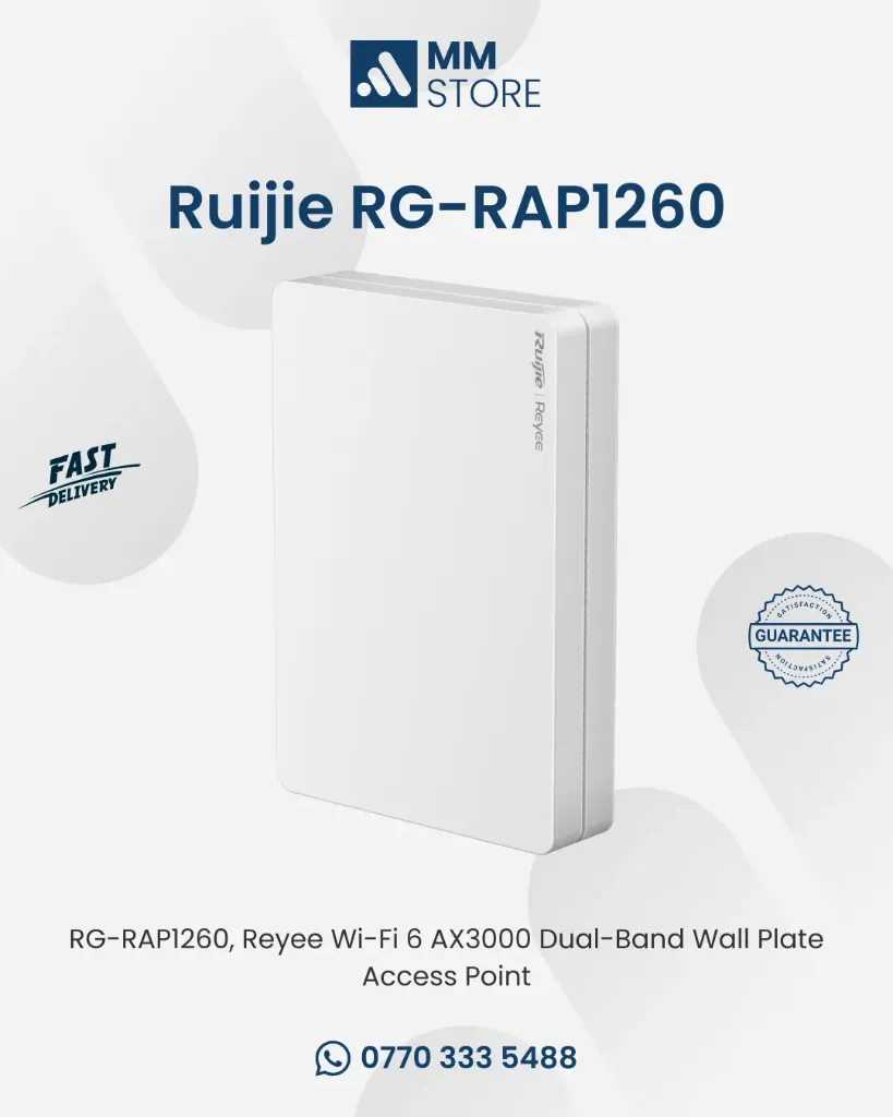 RG-RAP1260, Reyee Wi-Fi 6 AX3000 Dual-Band Wall Plate Access Point